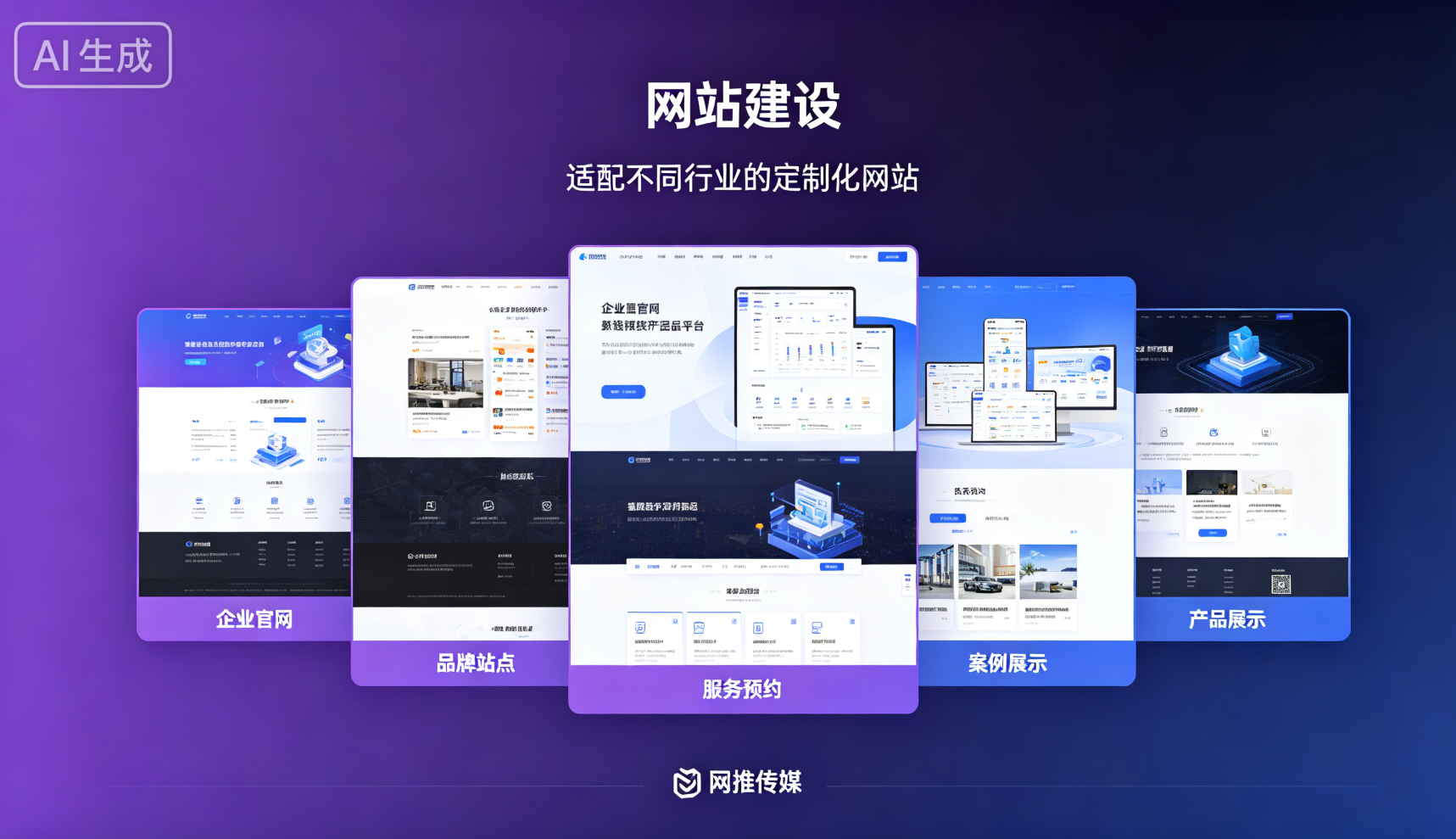 企业网站建设项目截图，体现专业设计与响应式布局
